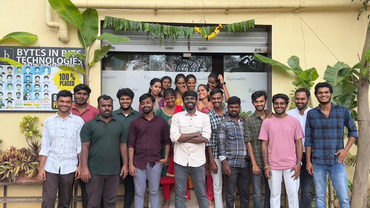 Bytes in Bits mentors and a placed student batch