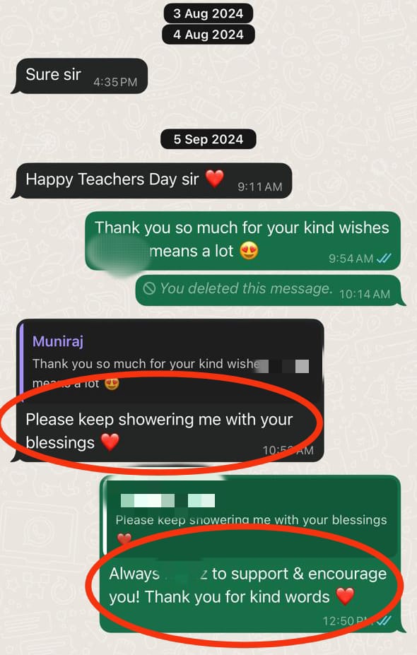 Bytes in Bits student asking their mentor to keep supporting and encouraging them after placement
